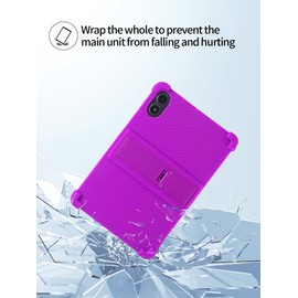 for UMIDIGI G1 & UMIDIGI G2 Tab Android Tablet,10.1" 2.5K Ultra Clear Display Tablet Model Case,UYRUREL Soft Silicone Adjustable Stand Cover Lightweight Kids Friendly,Purple.
