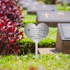 Grave Decoration Weatherproof, Cemetery Decoration, Grave Stake Stainless Steel Heart,