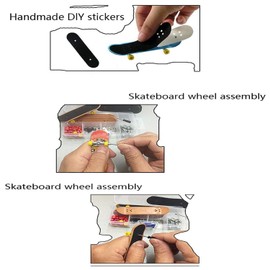 SAHENITEANA Patineta de Dedo de plástico Mini Patinaje de Dedos Juego de Mesa de Juguete patineta de Dedo
