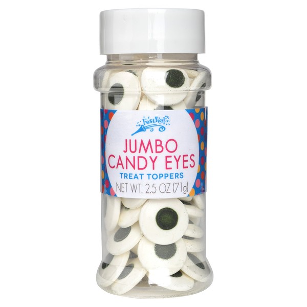 Festival Jumbo Candy Eyes Toppers, 2.5 oz