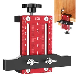 Cabinet Door Installation Positioner, Adjustable Cabinet Door Positioning Tool, Aluminum Alloy Cabinet Door Mount Locator Versatile Hardware Jig for Woodworking