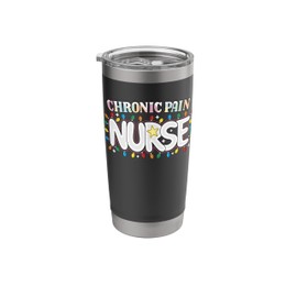 Chronic Pain Nurse Christmas Pain Management Nursing NP Crew Stainless Steel Insulated Tumbler