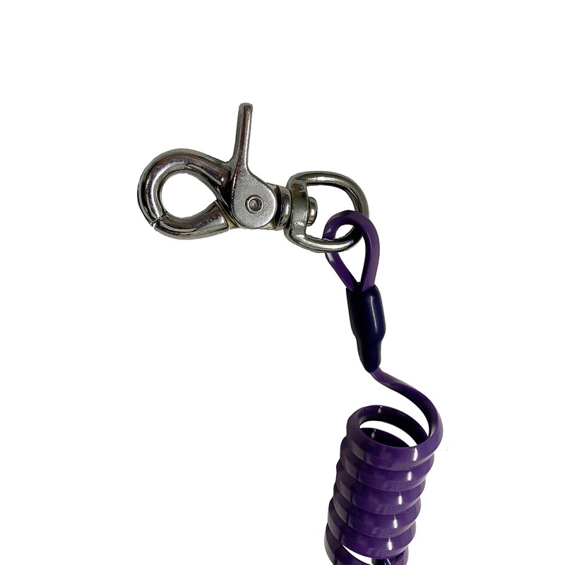 ELLB SPORTS Leash Cord, Coil Cord, Purple, S, Length 8.3