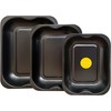 3-Pack Black Roasting Baking Tray Set - Small (28cm), Medium