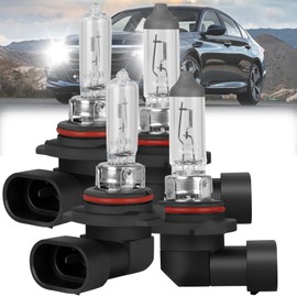 Fit for Honda Accord 1992-2007 & 2008-2012 Sedan Halogen Headlight Bulbs,9005/HB3 High Beam+9006/HB4 Low Beam Halogen Headlight Bulbs Headlamp Replcement Bulb Kit,Plug and Play,Warm White,Pack of 4