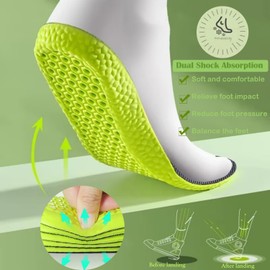 SOLO ACTFIT Shoe Insoles for Men & Women Memory Foam Shoe Inserts,Support Shock Absorption Cushioning Sports Comfort Inserts, Breathable Insoles for Running,Walking,Hiking etc.