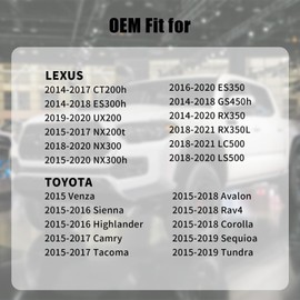 Gas Cap Fuel Cap for Toyota Lexus, 2015-2017 Camry/Tacoma, 2015-2018 Corolla/Rav4/Avalon, 2015-2016 Sienna/Highlander, 2015-2019 Sequioa/Tundra, CT200h, UX200, NX300, RX350, ES350, 77300-06030