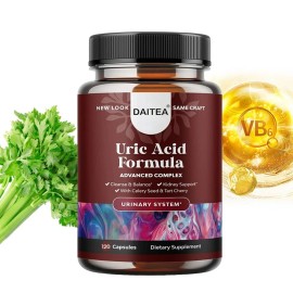 Daitea Uric Acid Formula -Tart Cherry, Celery, Milk Thistle,Cranbe