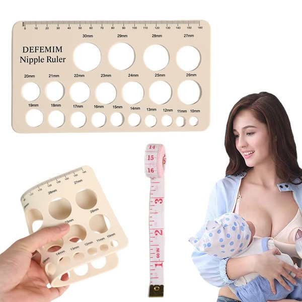 Nipple Rulers,Silicone Nipple Ruler for The Greatest New Mother,Nipple Ruler for Flange Sizing Measurement Tool,Breast Pump Sizing Tool,Find The Flange That were Meant for You Nipples