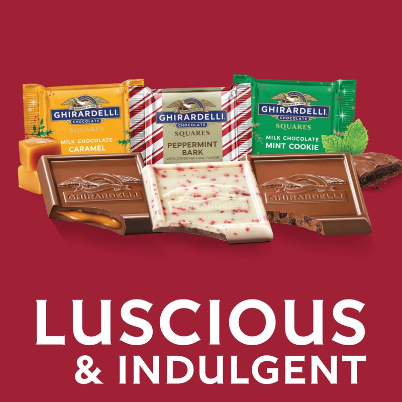 Ghirardelli Limited Edition Holiday Chocolate Assortment Squares, 7.9 oz Bag
