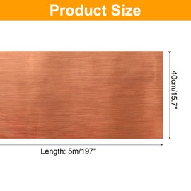 uxcell Brushed Rose Gold Contact Paper 15.7" x 197" Self-Adhesive Brushed Metal Style Wallpaper Waterproof Peel and Stick Countertops for DIY Kitchen Countertop Cabinet Bathroom