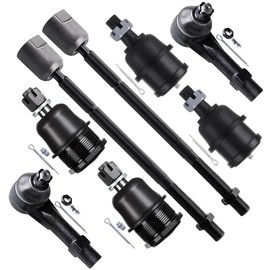 SCITOO 8pcs 2WD Front Suspension Kit Inner Outer Tie Rod Ends Upper Lower Ball Joints Kit Fit 1991-1996 For Dodge Dakota RWD ES3011RL EV252 K7025 K778