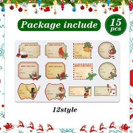 180 Pieces Christmas Gift Name Tags Sticker, Christmas Gifts Stickers Gift Tags Self-Adhesive Christmas Labels Decals for Xmas Presents