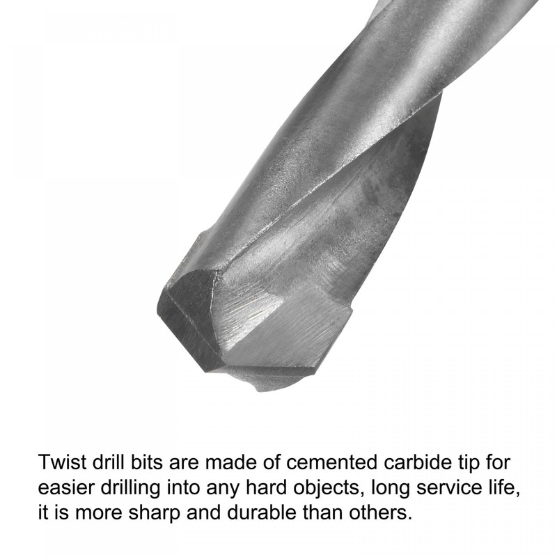 uxcell 14mm Reduced Shank Cemented Carbide Twist Drill Bits for