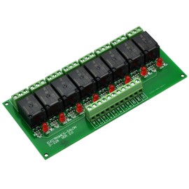 Electronics-Salon 8 Channel 10Amp SPDT Power Relay Module Board (Operating Voltage: DC 12V)