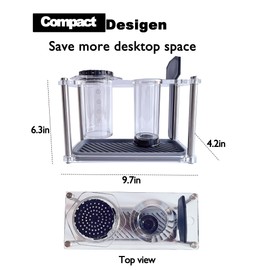 HAPYCAPY Organizer Stand for AeroPress holder Compact Storage for AeroPress Original Clear Includes Dripper Mats (Not For XL)