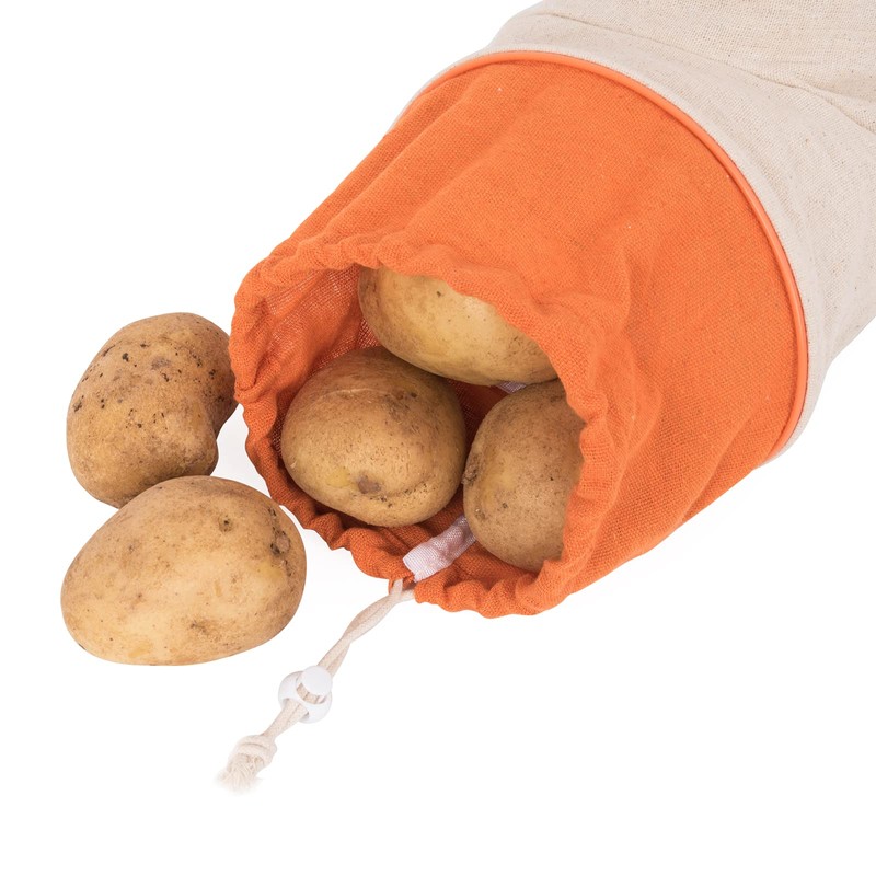 Set of 3 Reusable Hanging Vegetable Storage and Dispenser Bags,