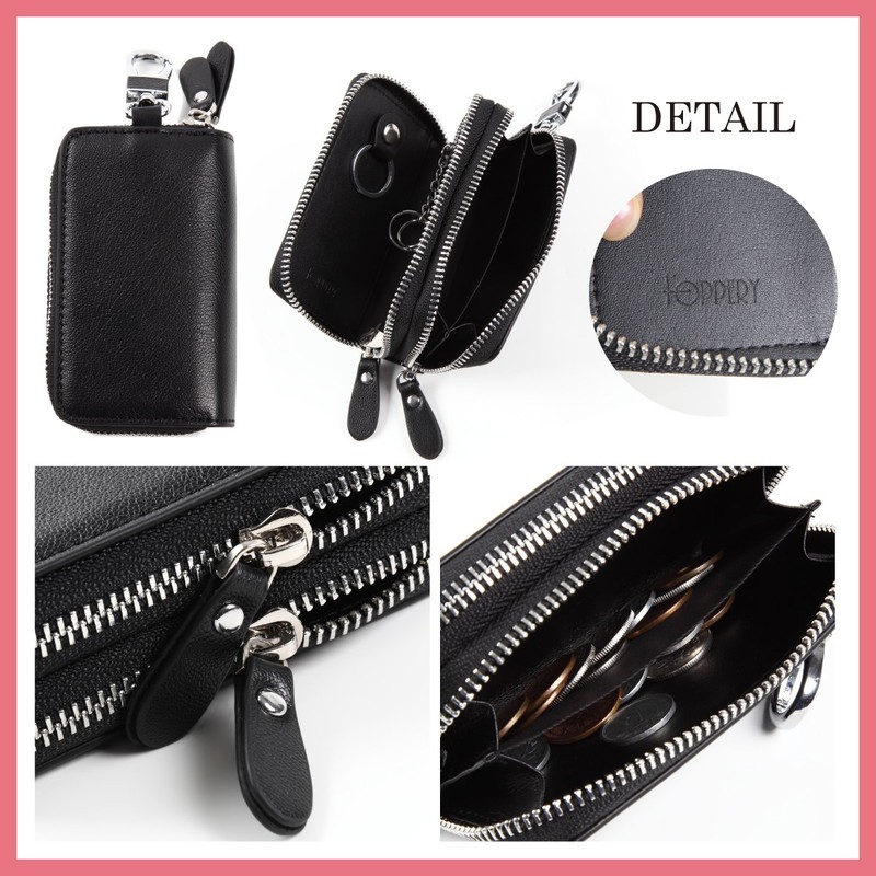 Four Pary Smart Key Case, Bellows Type, Wallet Included, Double