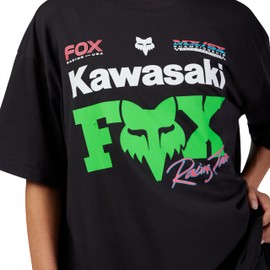 Fox Racing Womens Fox X Kawasaki Oversized Short Sleeve Tee Black
