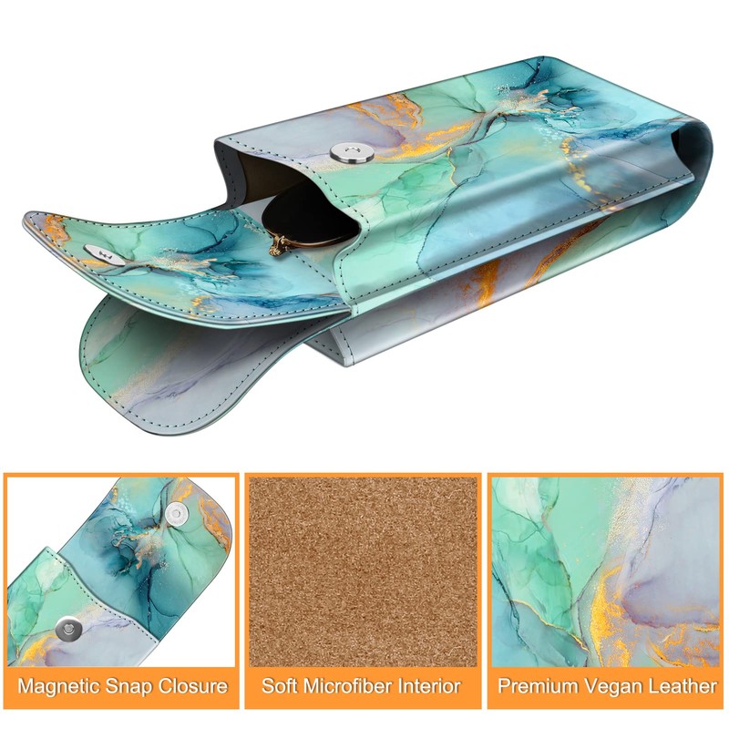 Fintie Glasses Case for 2 Glasses with Carabiner Hook, Portable