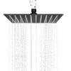 Fatspas 12 Inch Rain Shower Head, Matte Black