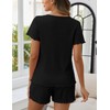 werfami Womens Pajama Sets Shorts 2 Piece Summer Short Sleeve