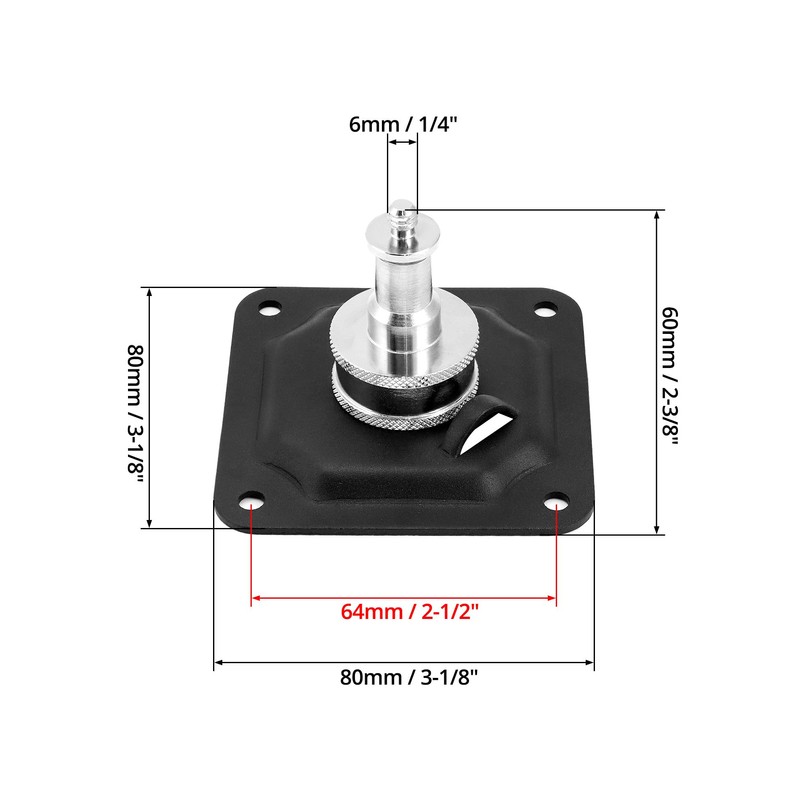 QWORK® Wall and Ceiling Mounting Bracket with Universal 1/4 Inch