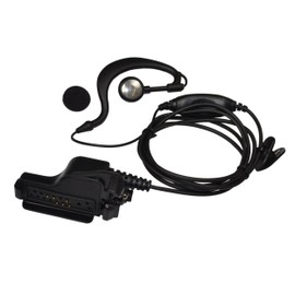 HQRP G Shape Earpiece Headset PTT Mic for EF Johnson 51SL / 5000/5100 / 5700/7700 / 511X / 512X / 518X + HQRP UV Meter