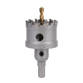 Vearter 44 mm Carbide Hole Saw, TCT Hole Drill Bit with Pilot Drill, Carbide Drill Bit for Metal, Stainless Steel, Mild Steel, Aluminium, Copper, Iron, Plastic, Fibreglass