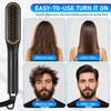 Focenat 2 in 1 Beard Straightener for Men, Mini Straightener,