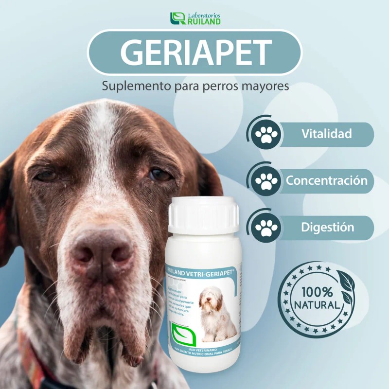 Ruiland Geriapet Suplemento Especializado Para Perros Mayores 60 Tabletas