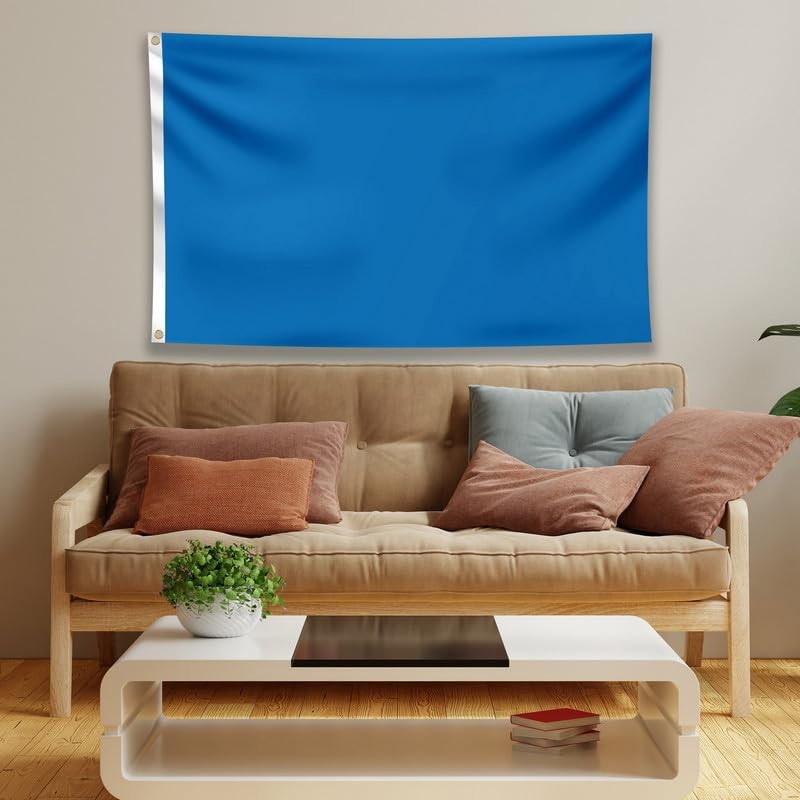 Solid Blue Flag – Plain Blue Flag - Double-sided Print