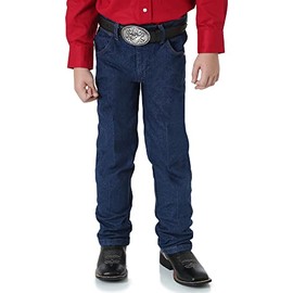 Wrangler boys 13mwz Cowboy Cut Original Fit jeans, Prewashed Indigo, 16 US