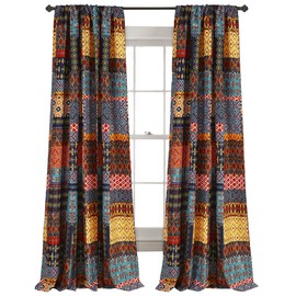 Lush Decor Misha Light Filtering Window Curtain Panel Set, 52"W x 84"L, Multicolor