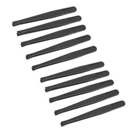 10 Pcs Plastic Slant Flat Tip Tweezers Anti-Static for Electronics, Jewelry Making, Laboratory Work, Repair