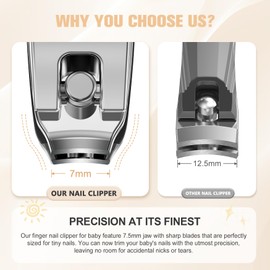 FERYES Kids Nail Clippers - Small Jaw Precise Baby Nail Trimmer Fingernail Clippers for Toddler, Child, Infant - Safe & Precise Nail Grooming Tool for Baby