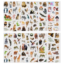 Vicloon 3D Stickers for Kids Toddlers Vivid Puffy Kids Stickers, 12PCS 3D Sticker Animals, 3D Stickers for Kids Puffy Stickers, 3D Stickers for Boys Girls Teachers as Reward