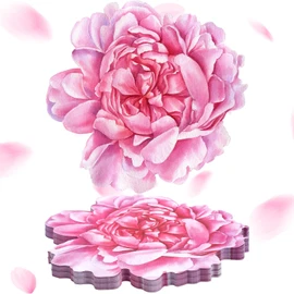 Glenmal Set 100 Manteles Individuales Florales Manteles Individuales de Papel de Primavera Desechables para Mesa de Comedor Fiestas Boda Cocina Despedida de Soltera, 13 x 13 Pulgadas (Peonía)