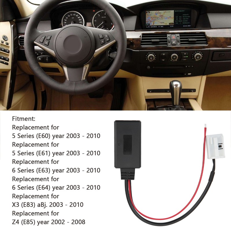 Car Radio Audio Wireless AUX Adapter Cable Bluetooth Replacement for