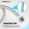 BOWAREPRO 1 x 150 cm flex hose fitting, stainless steel