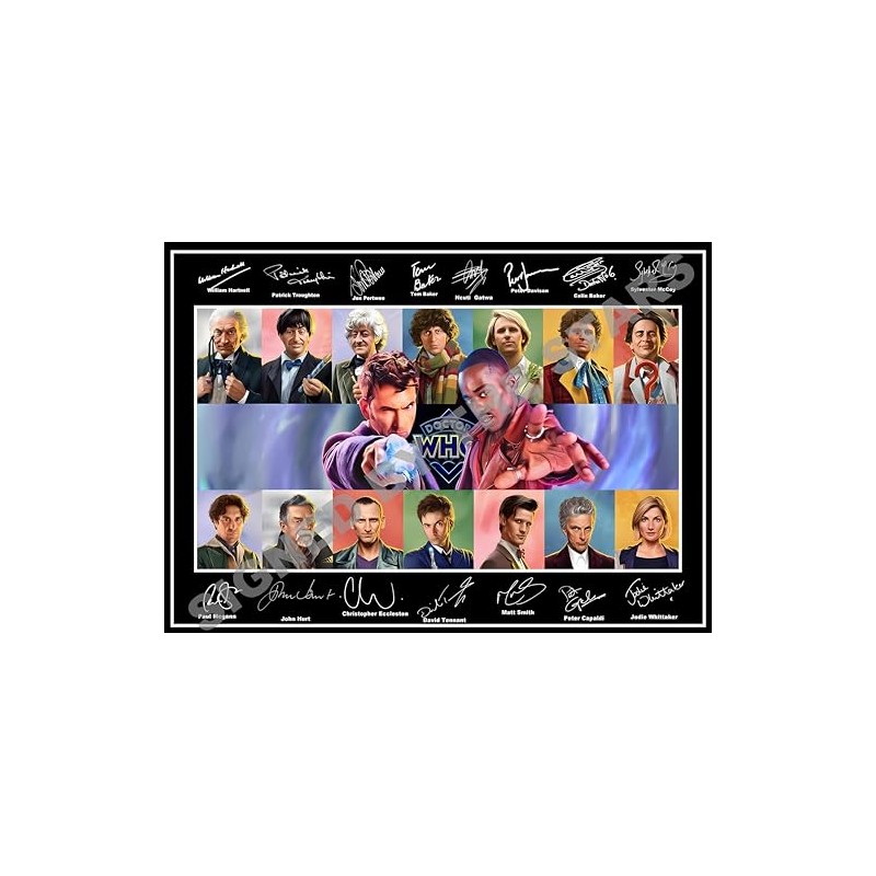 Stunning Quality Doctor Who (New) Signed/Autographed Print. (A4 Print 29.7cm