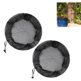2 Pcs Water Butt Net Rain Barrel Cover, Rain Butt Net, Adjustable Rain Barrel Net Cover for Rain barrel Water Collector Water Barrels Mesh Cover Protective Net Rain Barrel for Rain Barrels