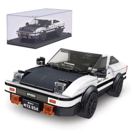 Mould King AE86 Initial D Car Models Building Sets with Display Case, 27013 Collectible
