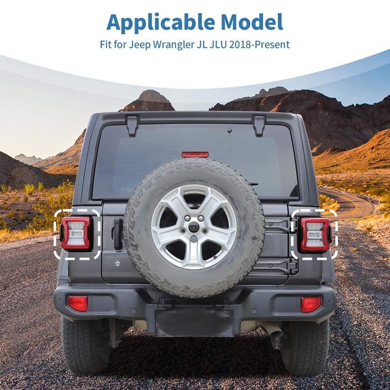 PDKLIN for Jeep JL Tail Light Cover Trim Panel for