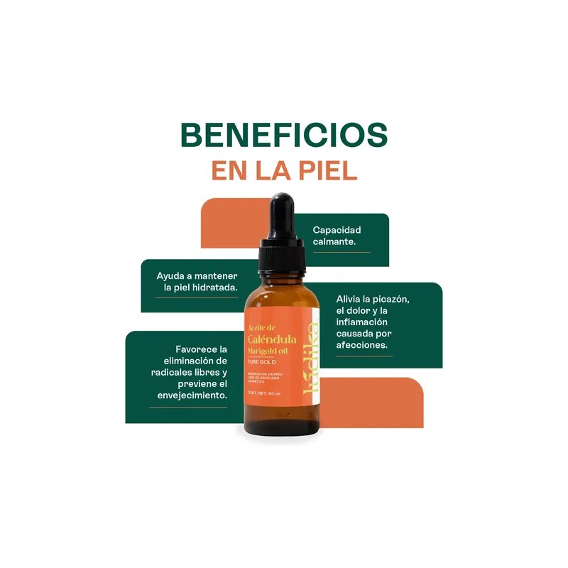 Aceite de Caléndula Hebbe Cosmetics para Piel Seca y Sensible
