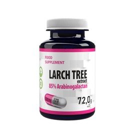Hepatica Arabinogalactan (Larch Tree Extract) 500 mg 120 Vegan Capsules, Laboratory Tested, High Dosage, Free from Gluten and GMOs