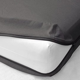 KLOTHY 1 Piece Zipper Fitted Sheet Only - Twin Size Zipper Fitted Sheet 6 Inch Deep Pocket - 400 Threadcount 100% Egyptian Cotton Zipper Fitted Sheet (Dark Gray)