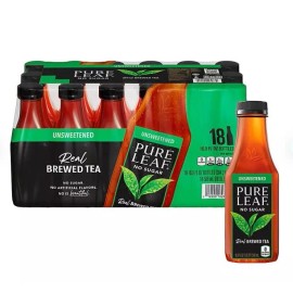 Pure Leaf Real Brewed Tea Unsweetened Black Tea (16.9 fl. oz., 18 pk.)