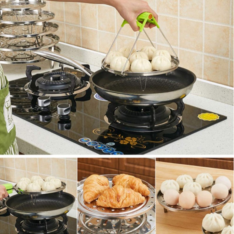 Steaming Rack Household Stainless Steel Cooking Ware Thickened Steaming Rack