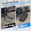 BAKAFOH D-shaped Driver Footboards Front Rider Foot Rest Floorboards for